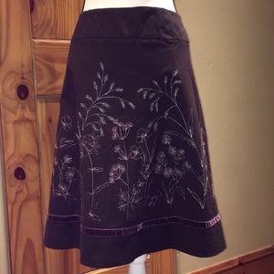 Embroidered Skirt, Size 14